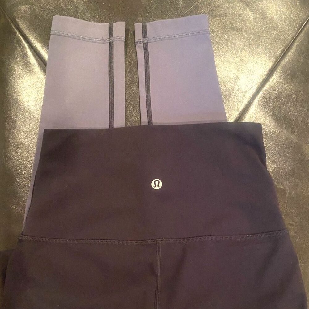 RARE Lululemon Wunder Under High Rise Leggings Ombre Black Size 4 EUC 30" inseam - Picture 6 of 8